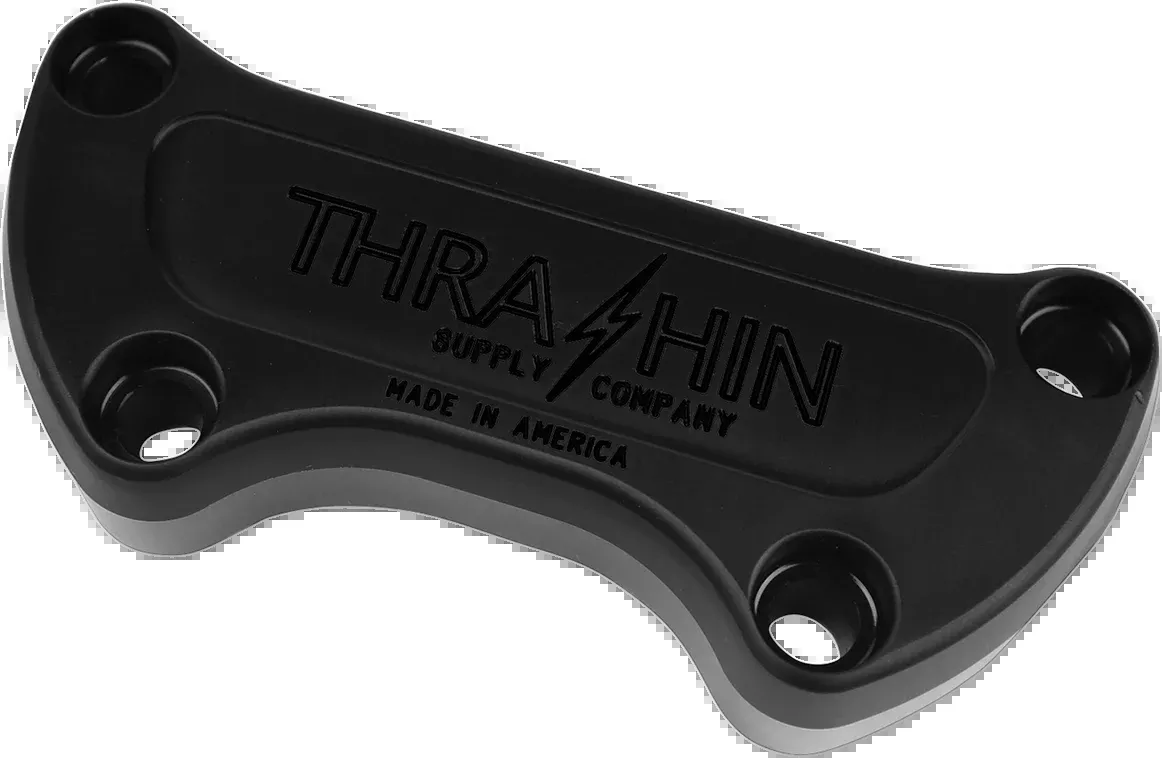Thrashin Supply 1" Black Anodized Motorcycle Handlebar Clamp for Harley Davidson