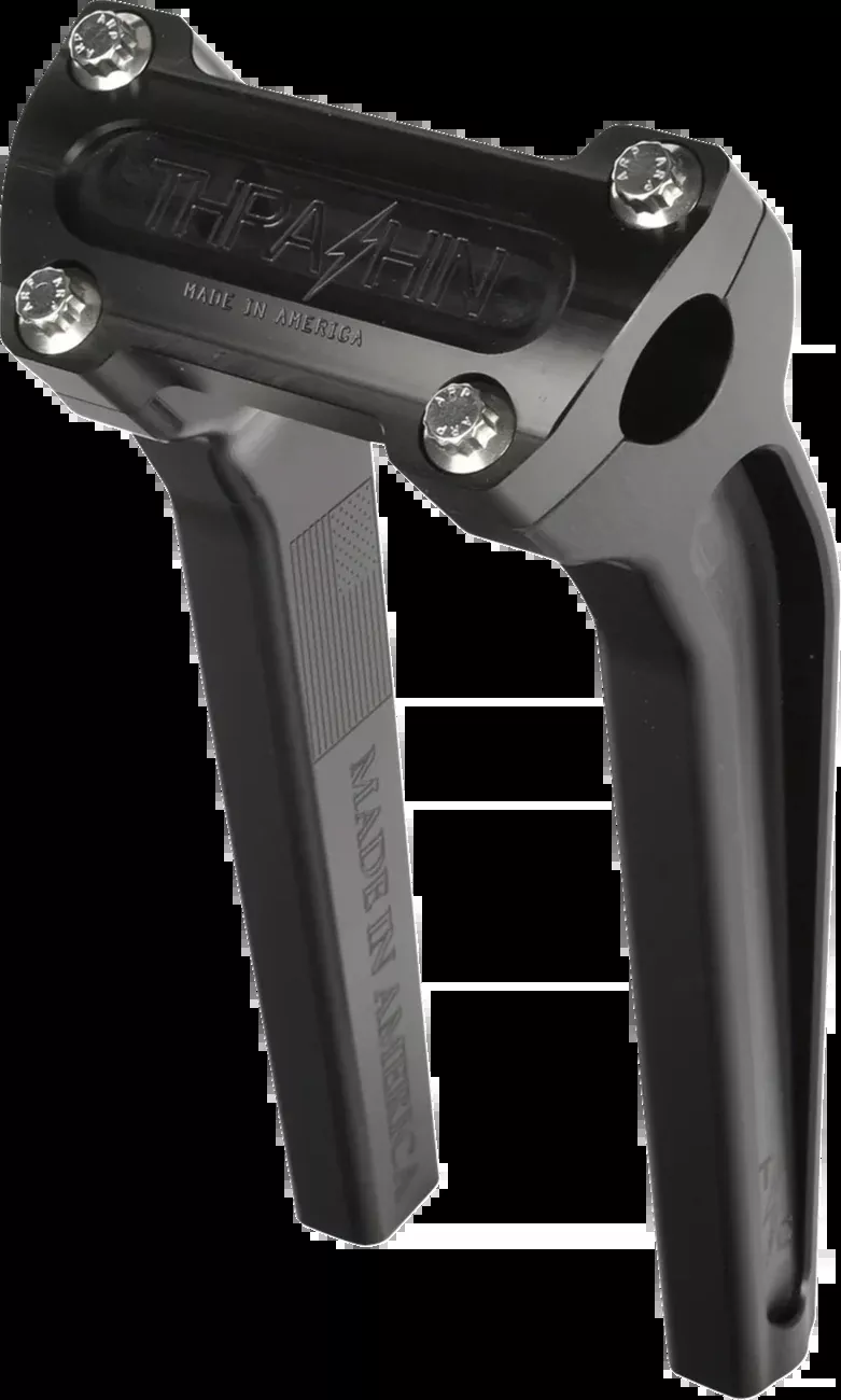 Thrashin Supply Black 9.5" Pullback Motorcycle Handlebar Risers for Harley