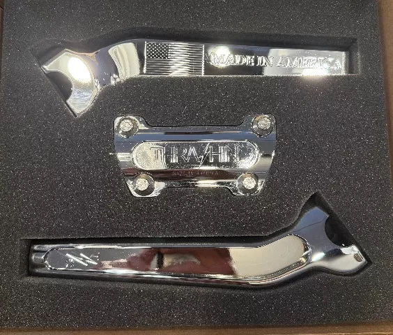 Thrashin Supply Chrome 9.5" Pullback Motorcycle Handlebar Risers for Harley