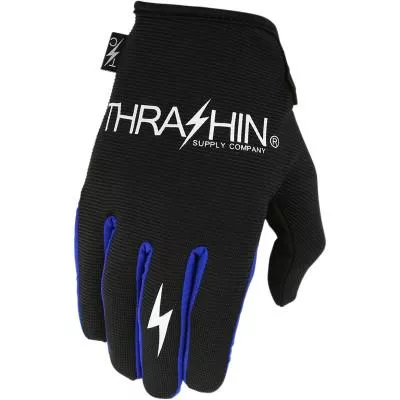 Thrashin Supply Co. Stealth Gloves, Black/Blue – 3301-3497