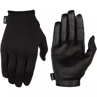 Thrashin Supply Co. Stealth Leather Palm Gloves, Black – 3301-3334