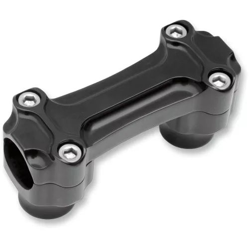 Todds Cycle 1" Bone Bar Riser & Top Clamp Kit for 1" Handlebars - Black