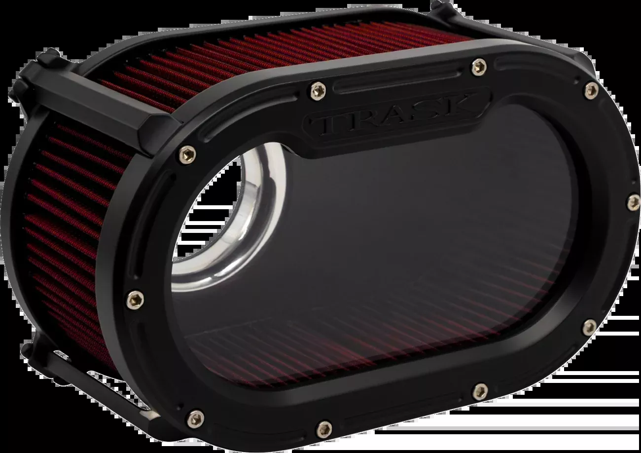 Trask Big Papi High-Flo Flat Black Air Filter for 2017-25 Harley Touring Softail