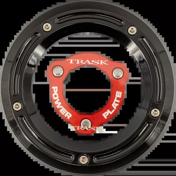 Trask Derby Cover With Power Plate – Black/Red – Kit – ’17-’25 Harley-Davidson