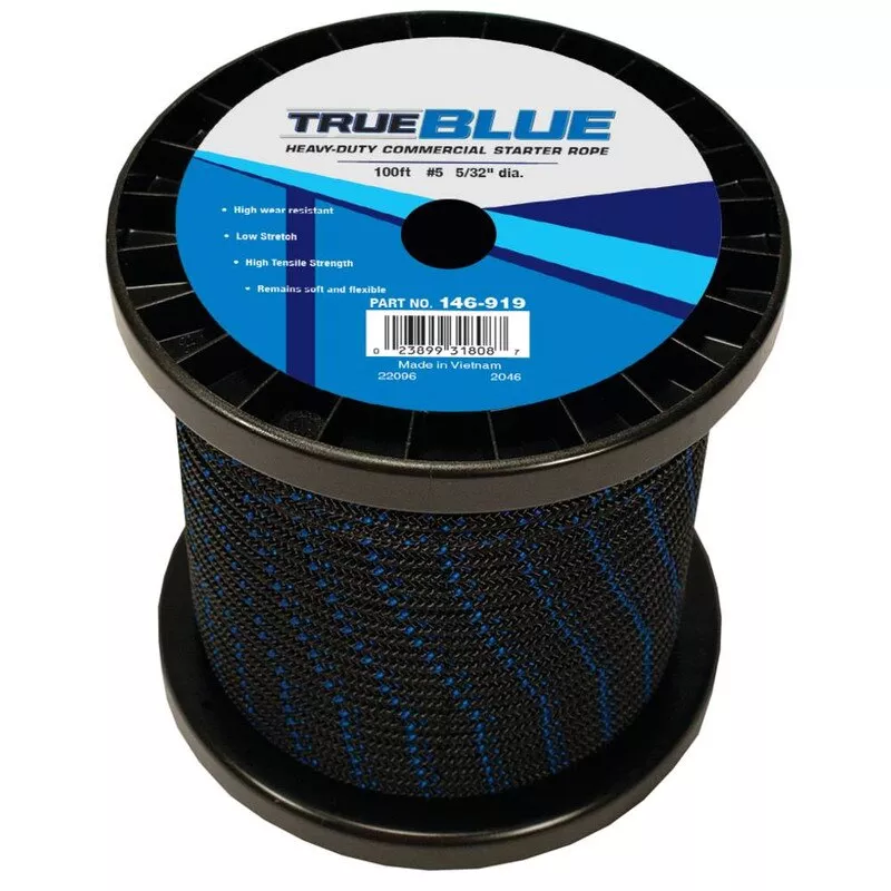 TrueBlue 100' Starter Rope#5 Solid Braid | 5/32" x 100'