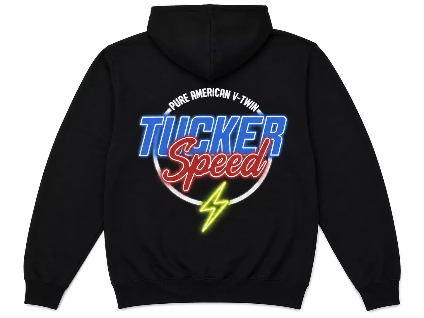 Tucker Speed Neon Lights Pullover Hoodie – Black