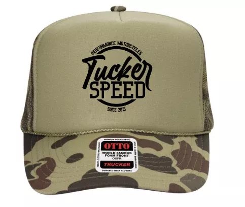 Tucker Speed Performance Motorcycle Foam Trucker Hat - Light Camo
