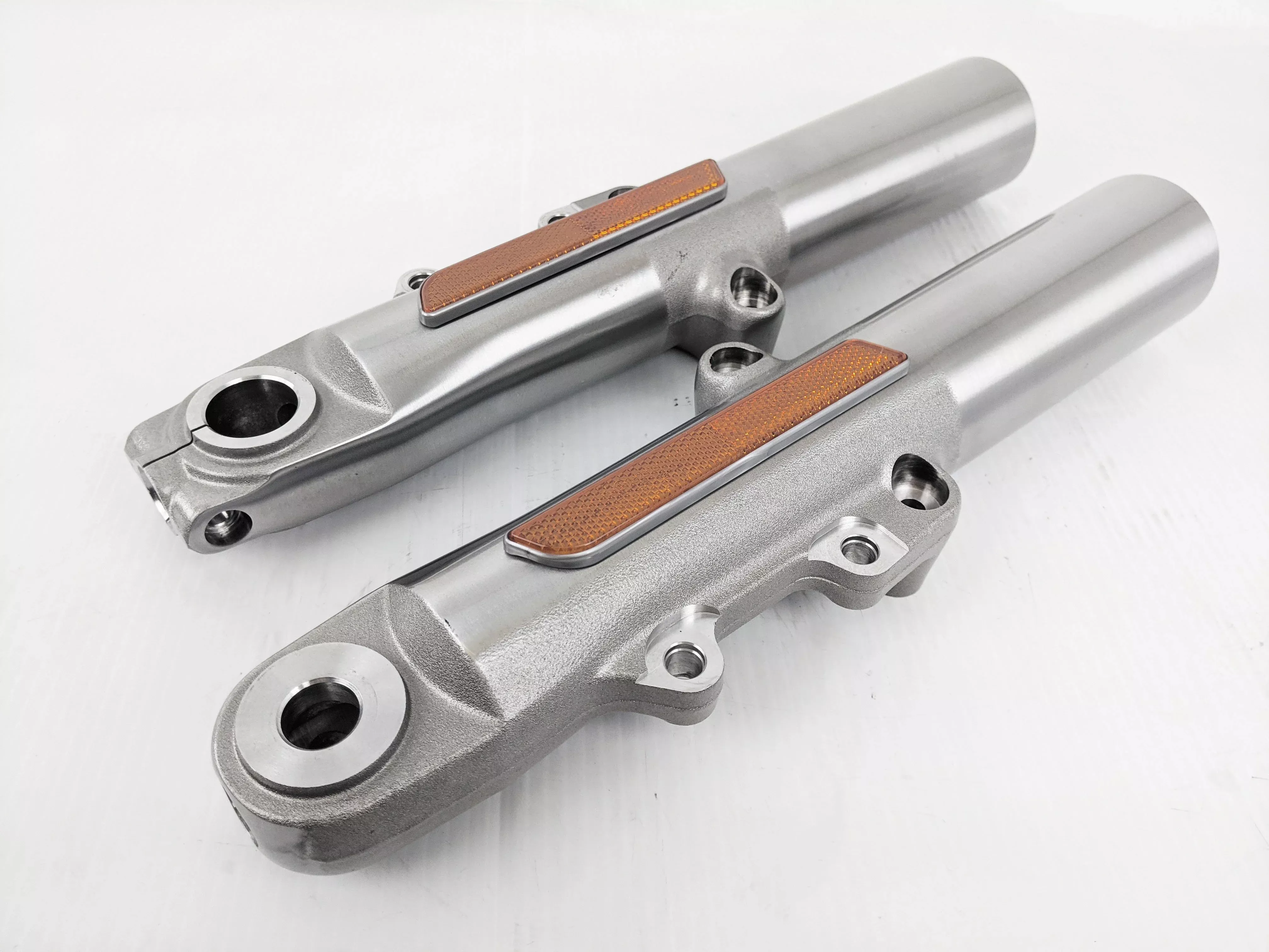 USED Harley 49mm Lower Fork Legs Sliders Dual Disc Touring FLHX Road Glide