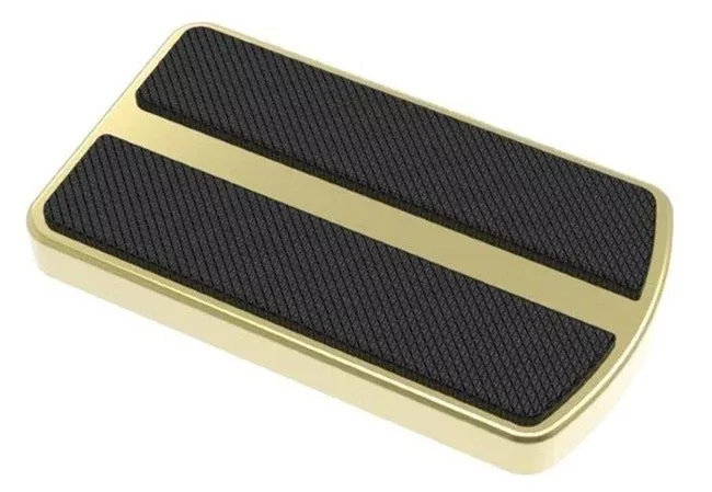 V-Factor 45111 Brass Foot Brake Lever Pad Harley Touring Softail 80-Up