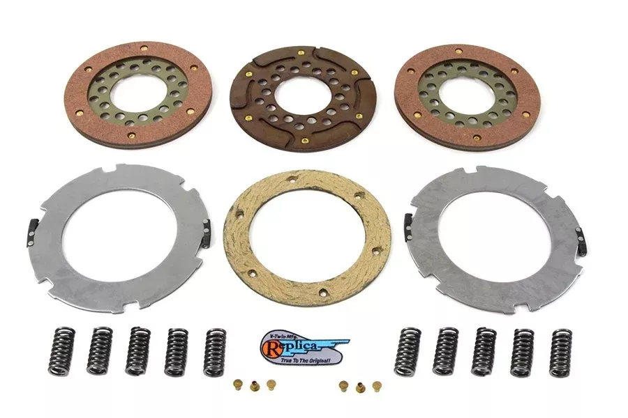 V-Twin 18-1737 Replacement Clutch Kit for Vintage Harley G / W Models 41-73