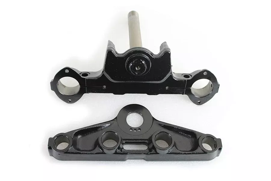 V-Twin 24-1329 Black Triple Tree Set for 41MM Fork Tubes Harley FL 60-68