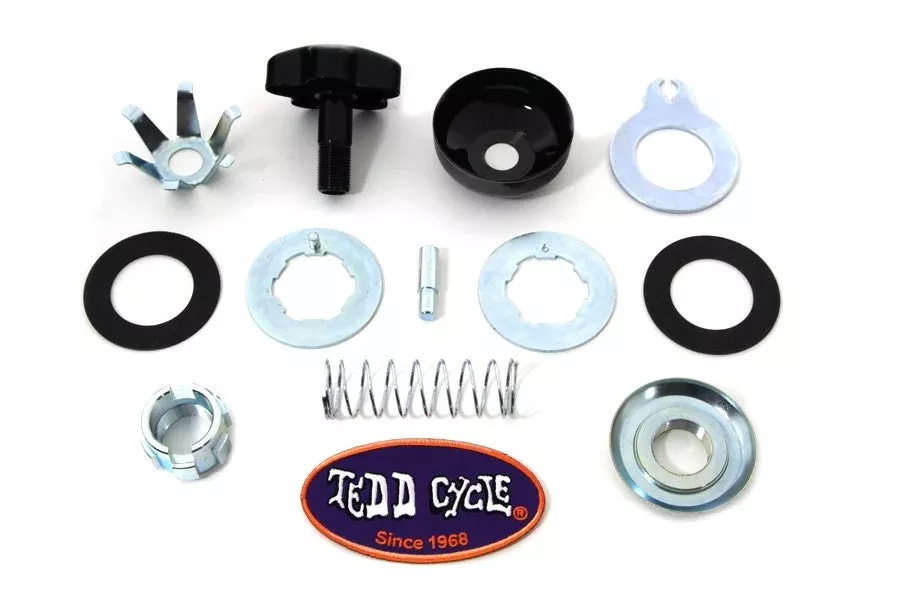 V-Twin 24-1461 Black Fork Damper Kit Harley FL G Panhead Shovelhead 49-73