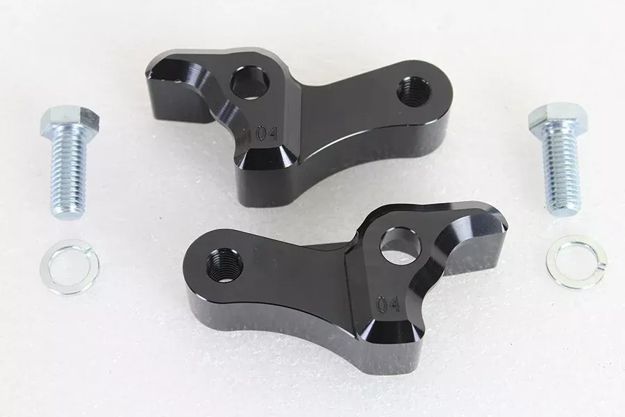 V-Twin 54-0545 Black Rear Shock Lowering Kit Drop Brackets Harley FLT 09-Up