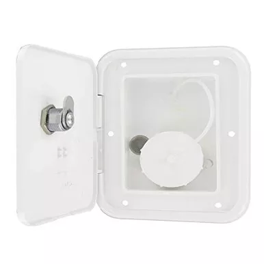 Valterra A01-2002VP White Carded Universal Gravity Inlet Hatch