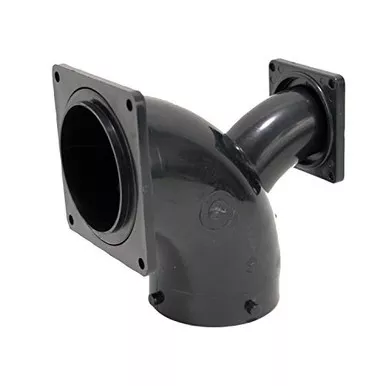 Valterra T1036 Flanged Valve Fitting - 2-Way Elbow, 3" Bayonet, Black