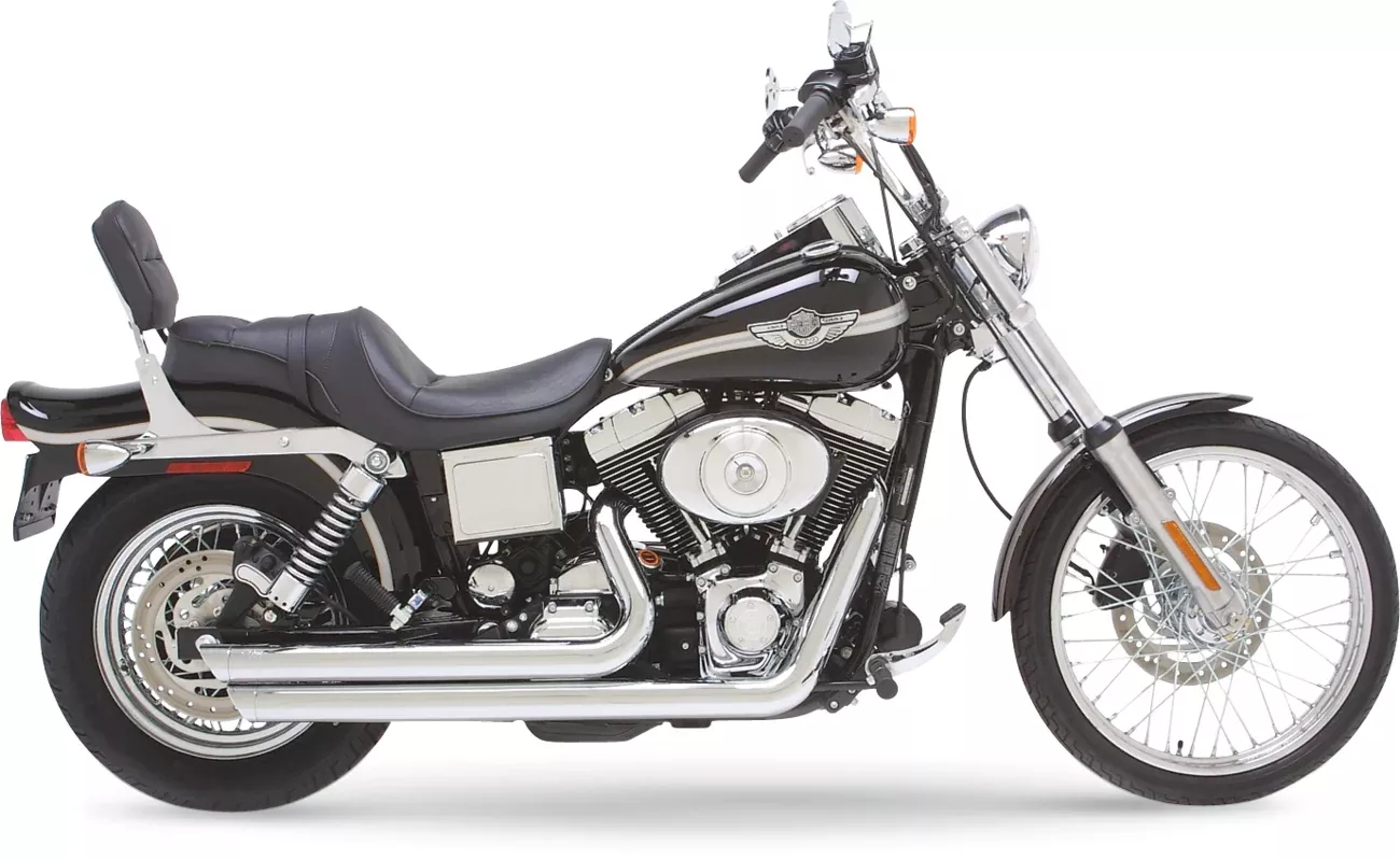 Vance & Hines Big Shots Staggered Chrome Exhaust System for 1991-05 Harley Dyna