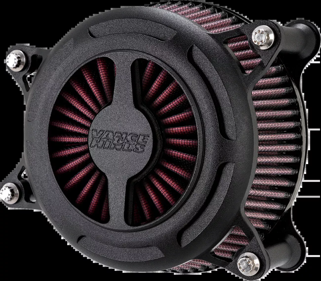 Vance & Hines Black Wrinkle VO2 Blade Air Filter Cleaner for 2017-2025 Harley M8