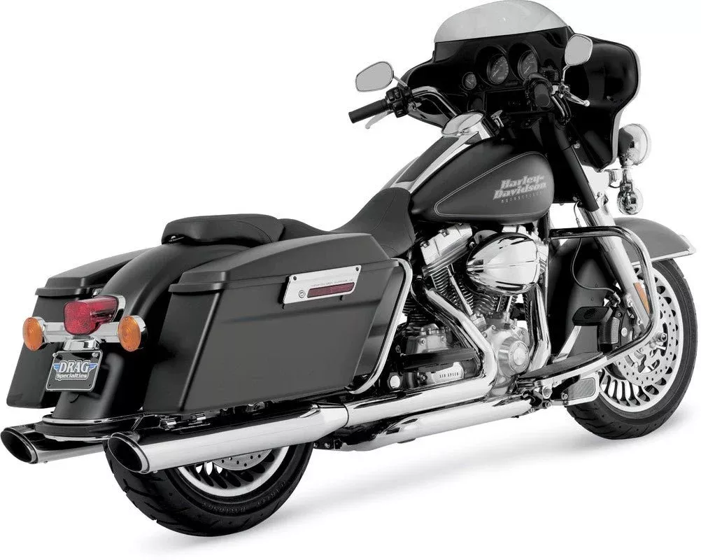 Vance & Hines Slash Round SO CHROME*2 For Harley