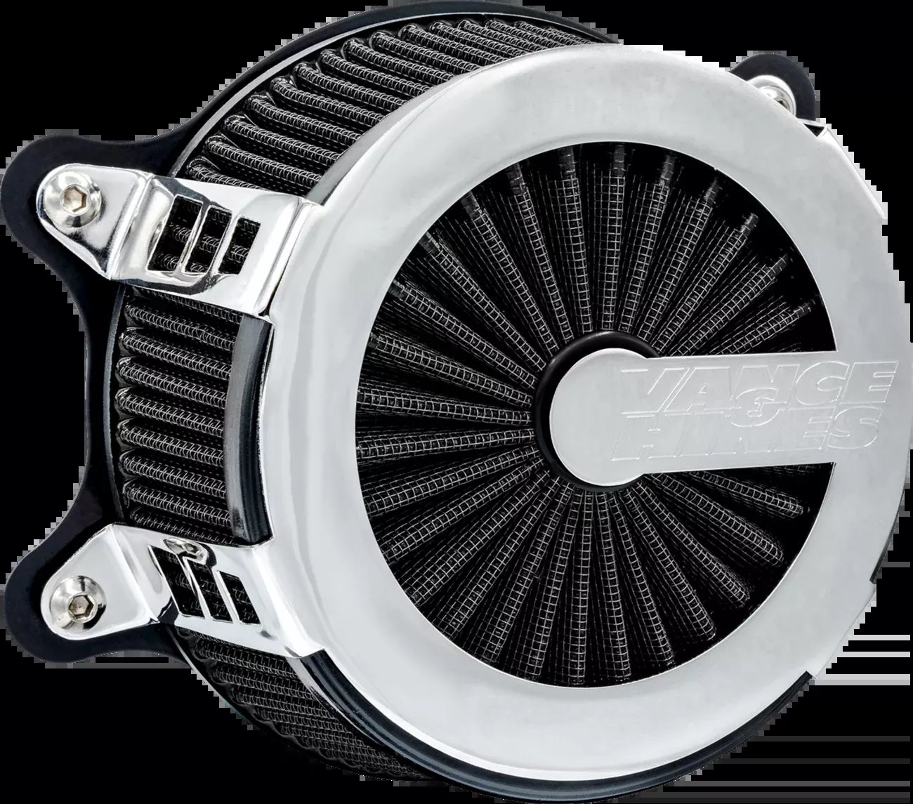 Vance & Hines VO2 Cage Fighter Chrome Air Filter 2023-26 Harley Touring Softail