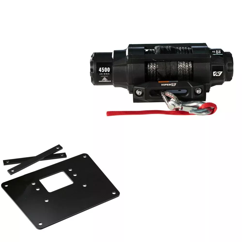 Viper 4500lbs V3 Winch Black Rope With Mount For Arctic Cat 300 2002-2005