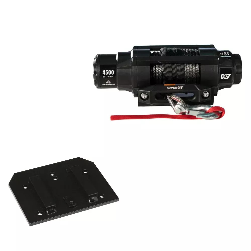 Viper 4500lbs V3 Winch Black Rope With Mount For Arctic Cat 400 Manual 2006