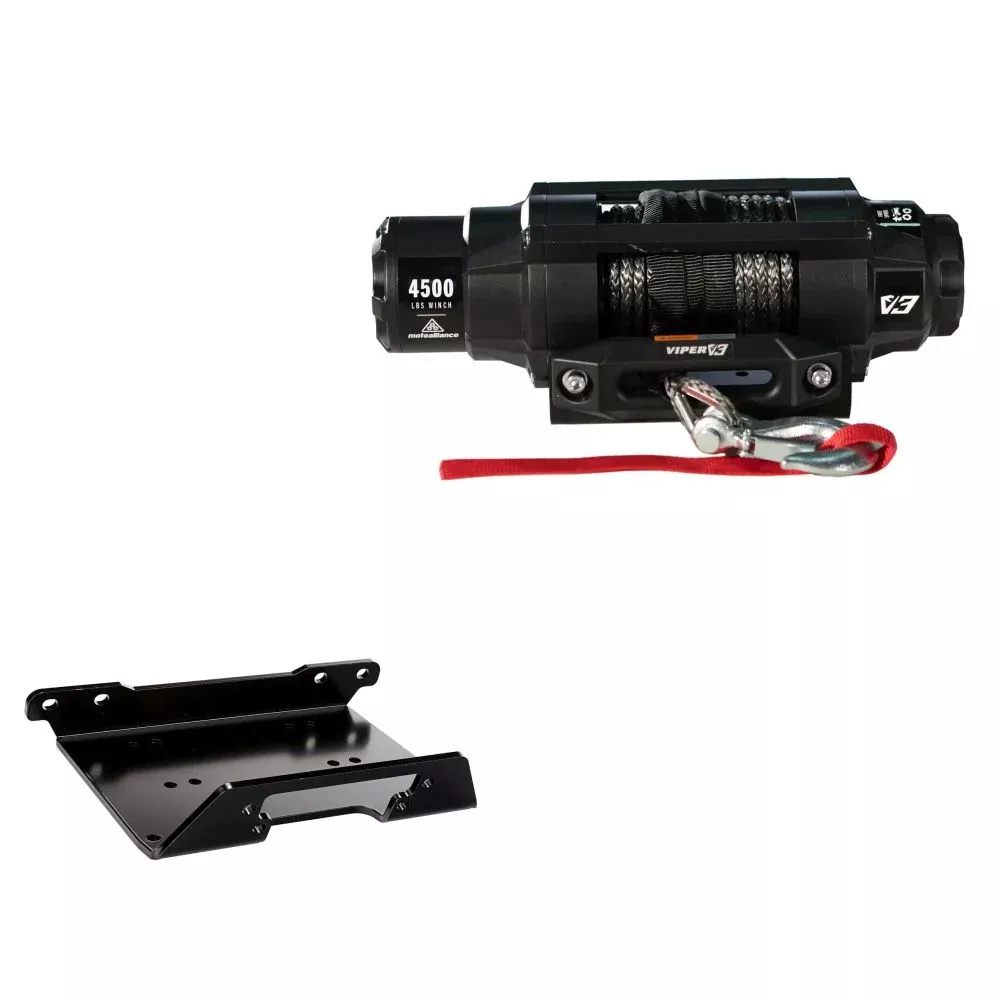 Viper 4500lbs V3 Winch Black Rope With Mount For Can-Am Maverick 1000 2013-2018