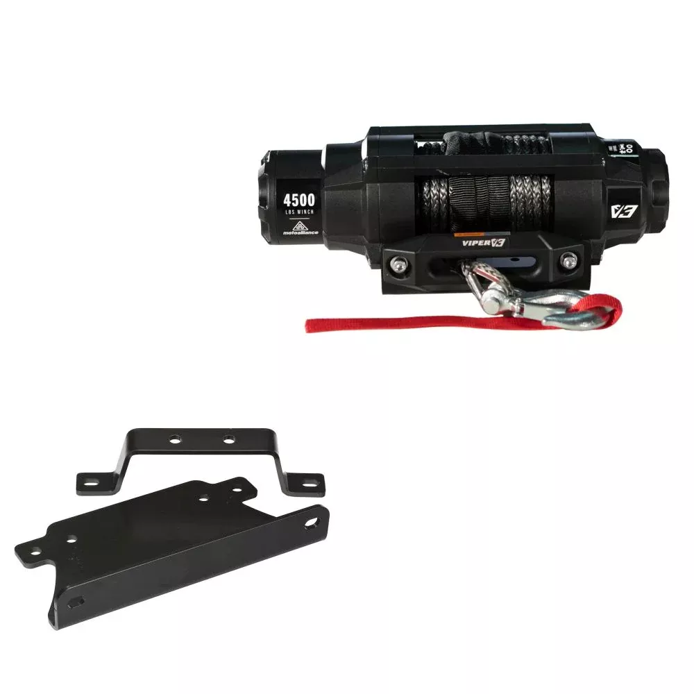 Viper 4500lbs V3 Winch Black Rope With Mount For Can-Am Outlander Max 400 2013
