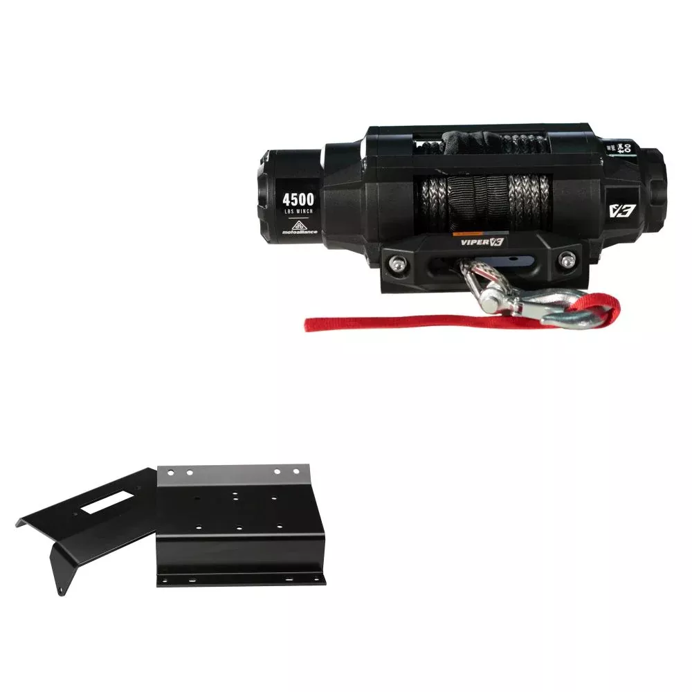 Viper 4500lbs V3 Winch Black Rope With Mount For Honda Foreman 500 2005-2006