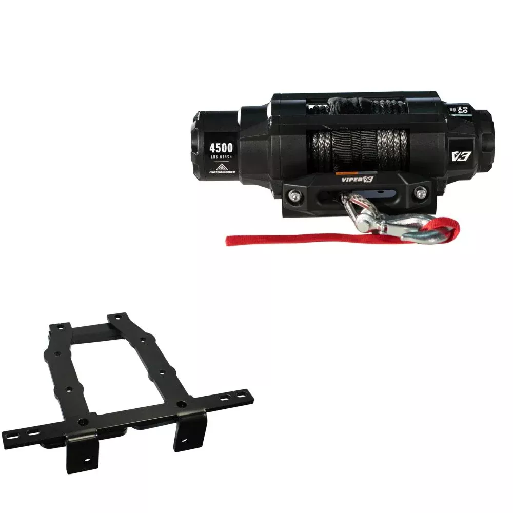 Viper 4500lbs V3 Winch Black Rope With Mount For Honda Foreman 500 2012-2013