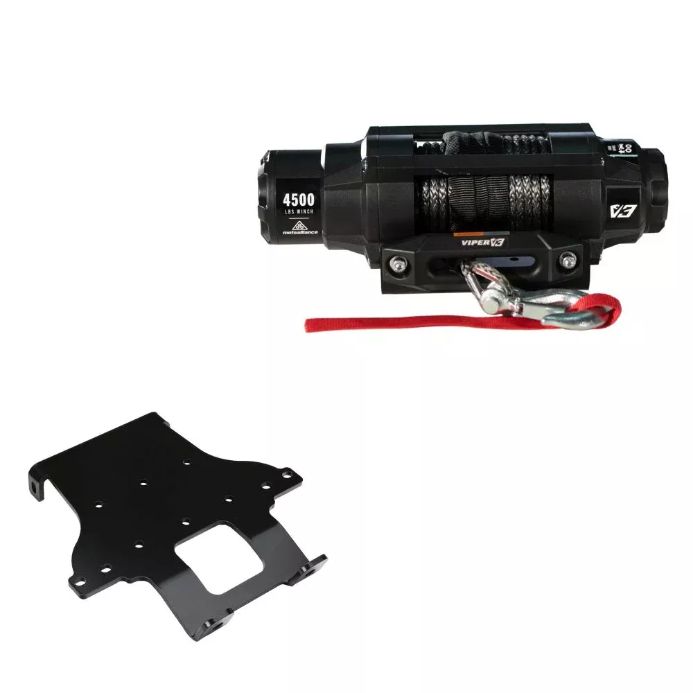 Viper 4500lbs V3 Winch Black Rope With Mount For Honda Rincon 650 2003-2005
