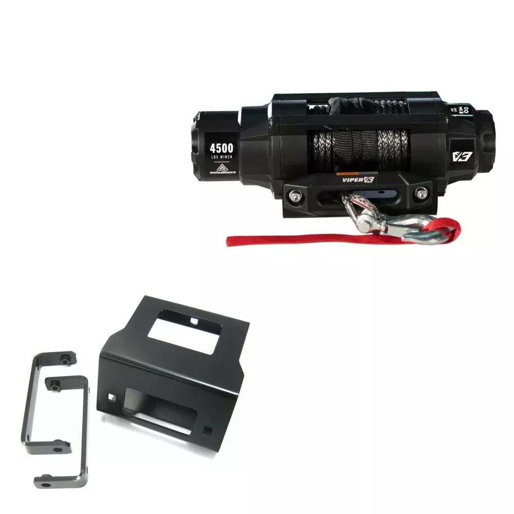 Viper 4500lbs V3 Winch Black Rope With Mount For Polaris Sportsman 400 2011-2014