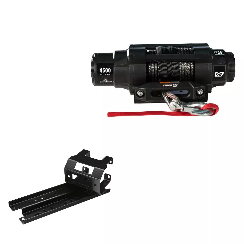 Viper 4500lbs V3 Winch Black Rope With Mount For Polaris Sportsman 700 2005-2007