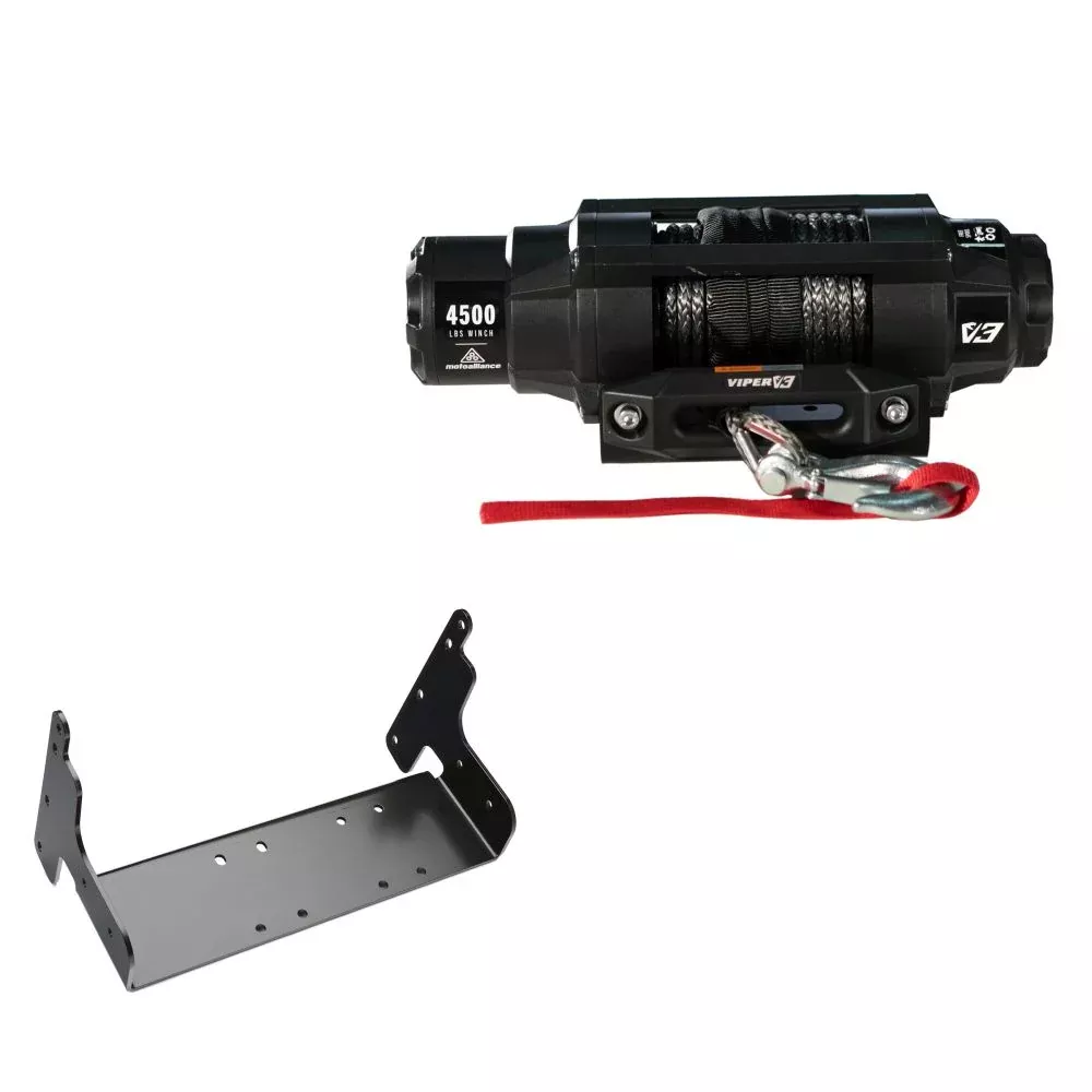 Viper 4500lbs V3 Winch Black Rope With Mount For Polaris Xplorer 400 1998-2004