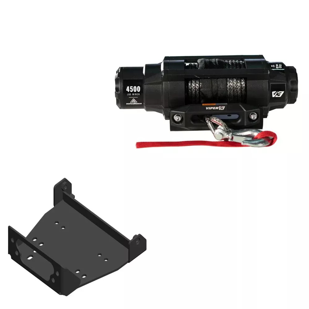 Viper 4500lbs V3 Winch Black Rope With Mount For Yamaha Wolverine R-Spec 2016-2018