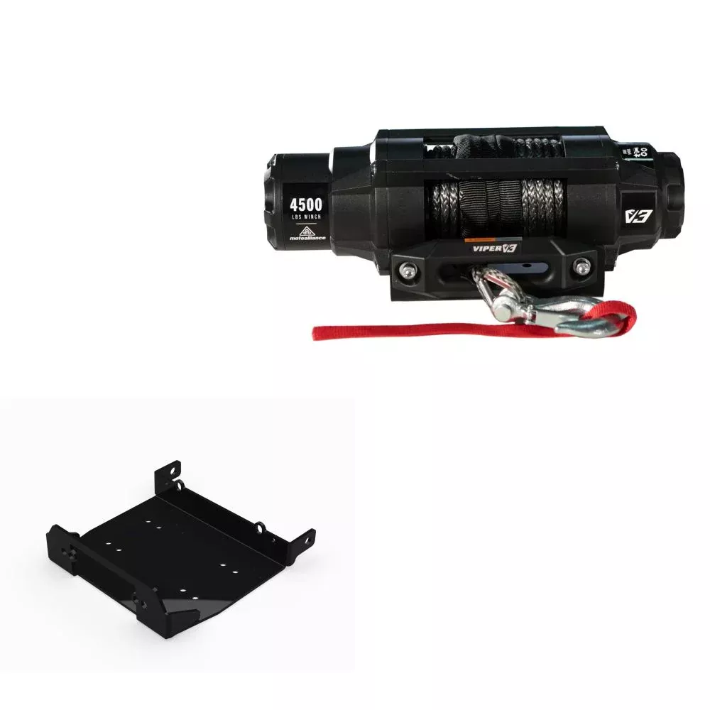 Viper 4500lbs V3 Winch Black Rope With Mount For Yamaha Wolverine X2 X4 2018-2024