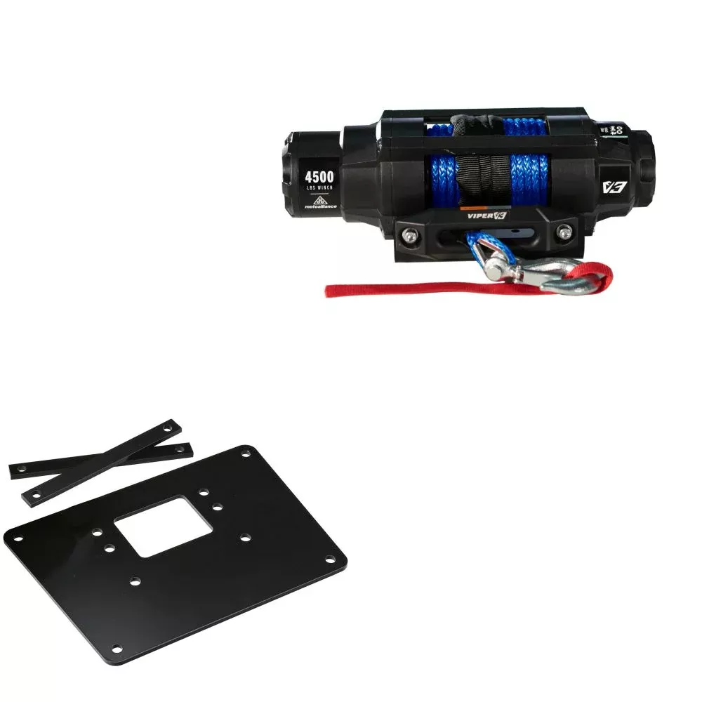 Viper 4500lbs V3 Winch Blue Rope With Mount For Arctic Cat 250 2002-2005