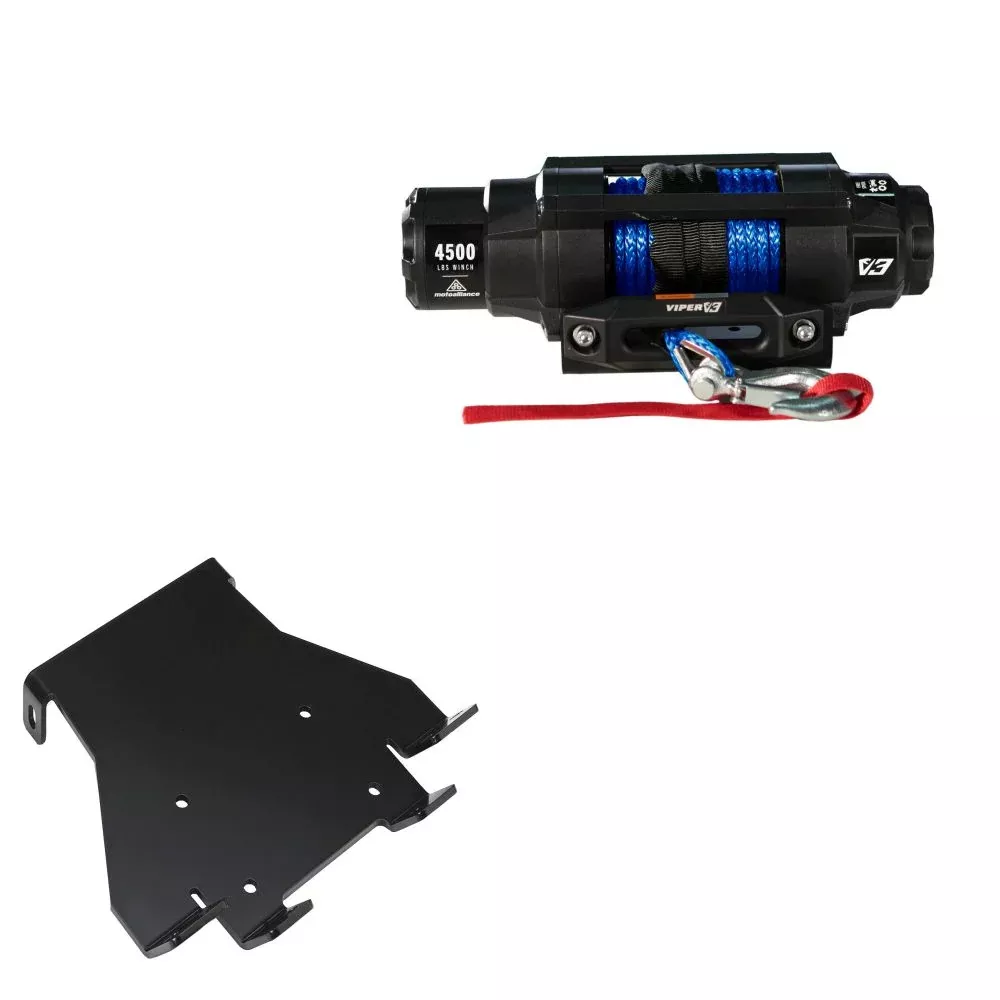Viper 4500lbs V3 Winch Blue Rope With Mount For Honda Foreman 400 2007-2011