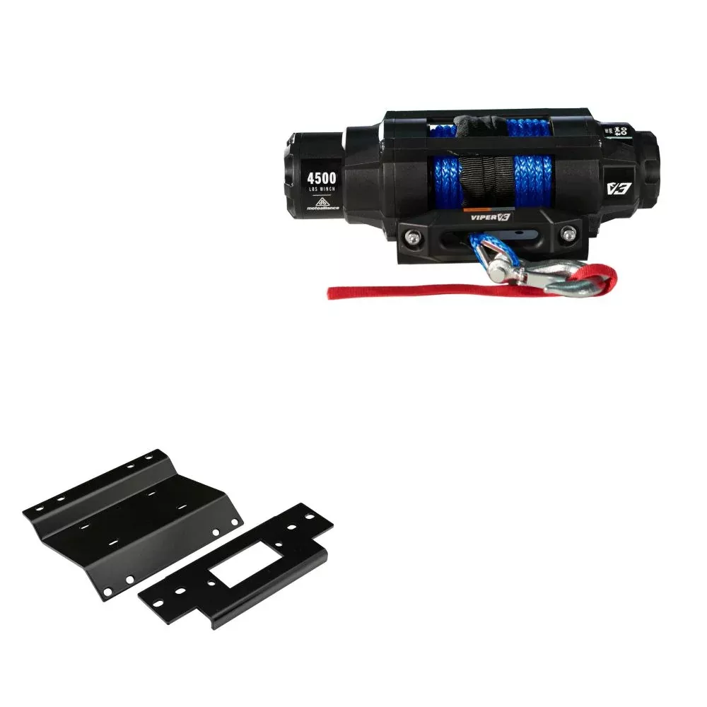 Viper 4500lbs V3 Winch Blue Rope With Mount For Honda Foreman 450 1998-2004