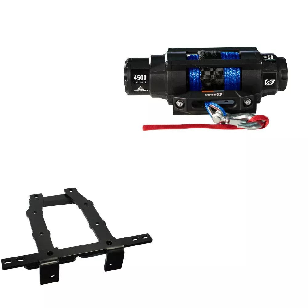 Viper 4500lbs V3 Winch Blue Rope With Mount For Honda Foreman 500 2012-2013