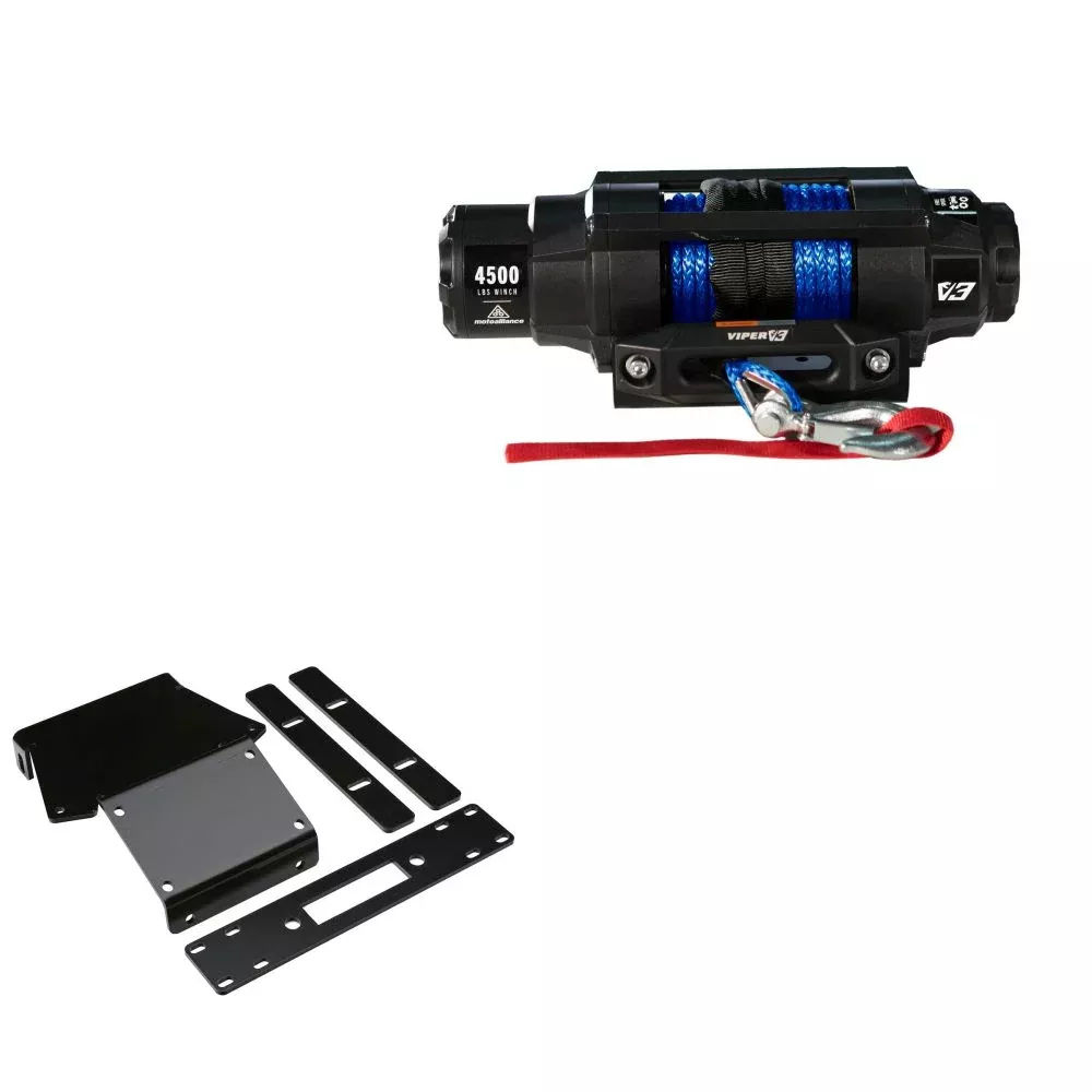Viper 4500lbs V3 Winch Blue Rope With Mount For Honda Rancher 350 2000-2003