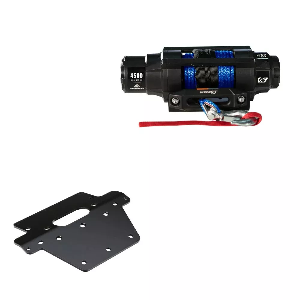 Viper 4500lbs V3 Winch Blue Rope With Mount For Honda Rancher 420 2007-2013