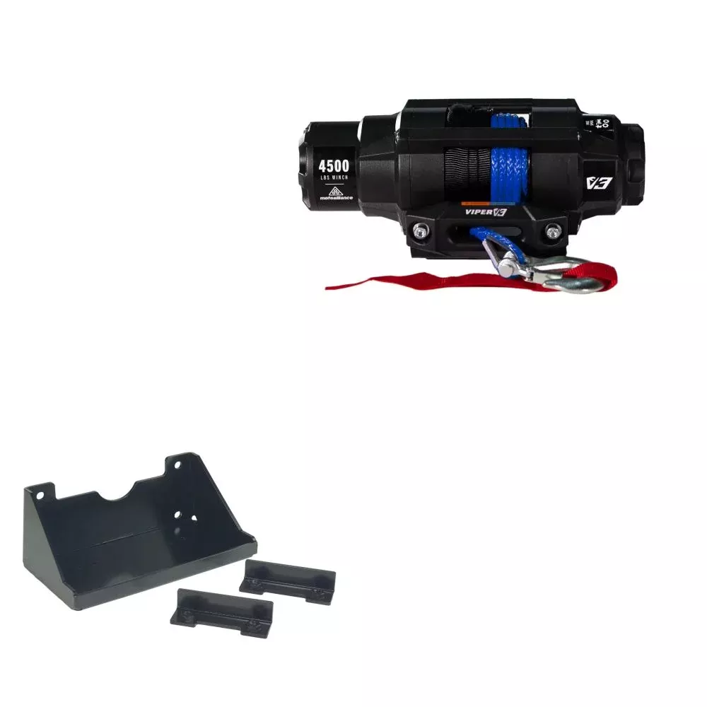 Viper 4500lbs V3 Winch Blue Rope With Mount For Kawasaki Mule PRODXT DX 2015-2018