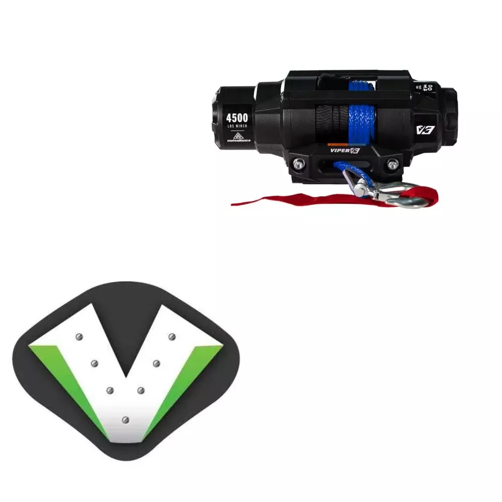 Viper 4500lbs V3 Winch Blue Rope With Mount For Polaris Ranger 500 2009-2010
