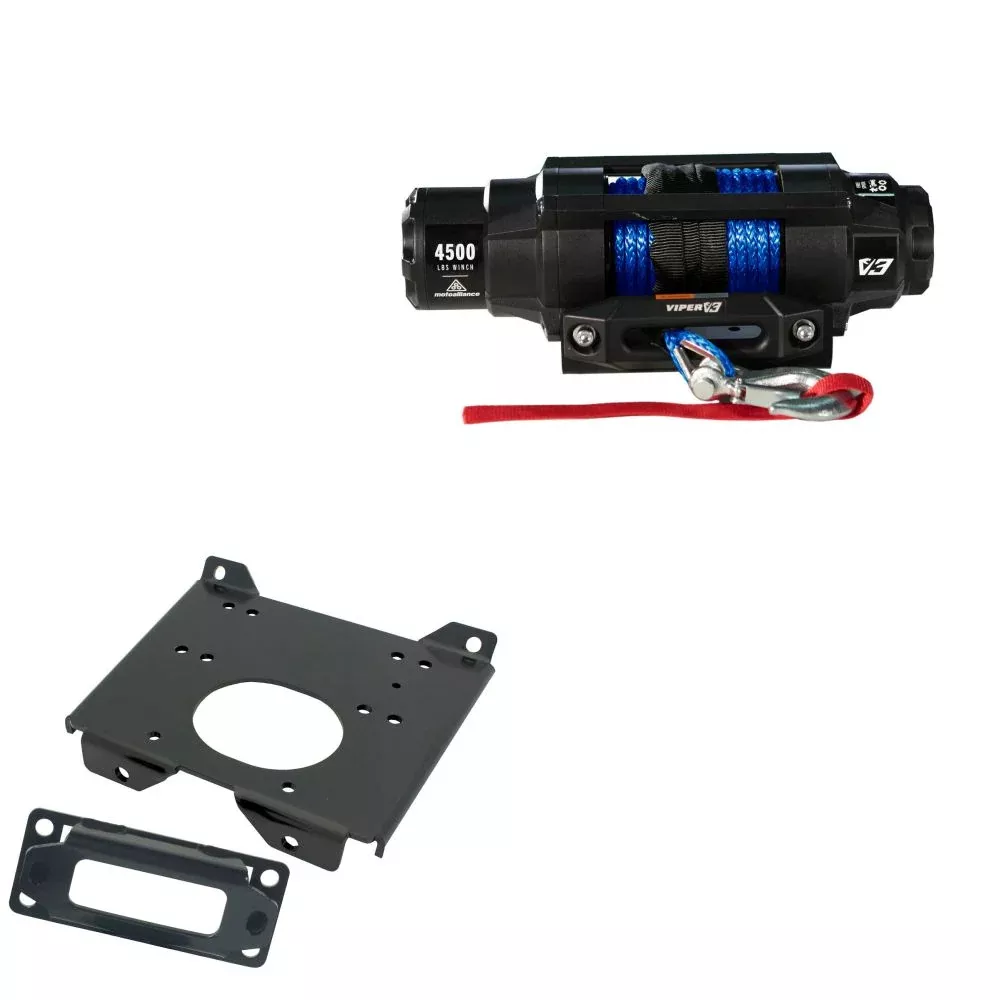 Viper 4500lbs V3 Winch Blue Rope With Mount For Polaris RZR XP 1000 2014-2023