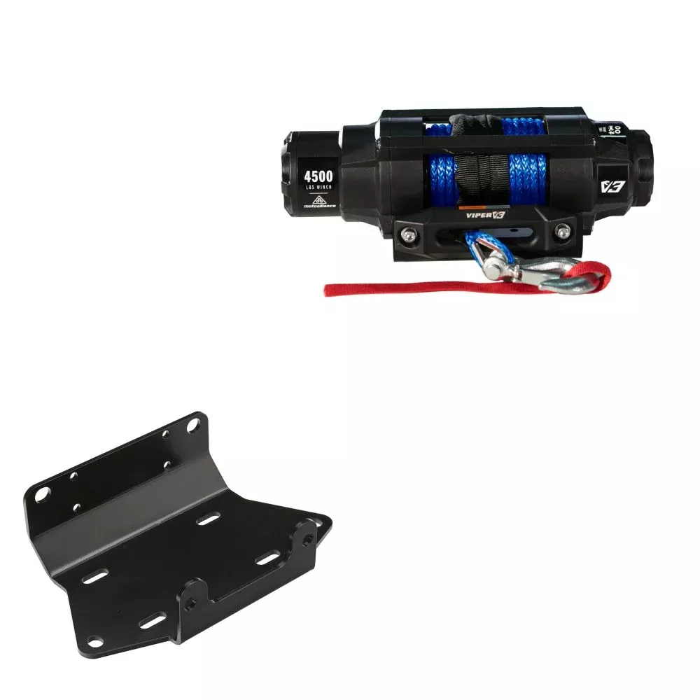 Viper 4500lbs V3 Winch Blue Rope With Mount For Yamaha Grizzly 550 2009-2014
