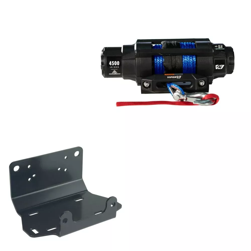 Viper 4500lbs V3 Winch Blue Rope With Mount For Yamaha Kodiak 700 2016-2020
