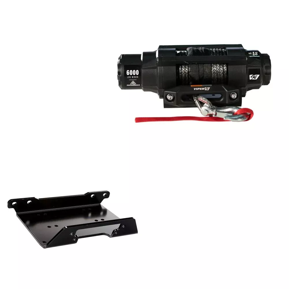 Viper 6000lbs V3 Winch Black Rope With Mount For Can-Am Maverick Max 1000R 2013-2018
