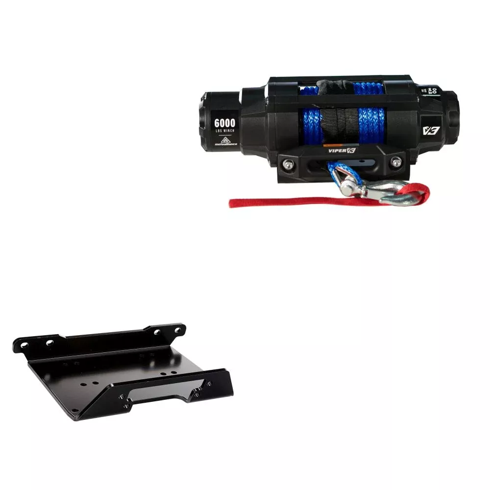 Viper 6000lbs V3 Winch Blue Rope With Mount For Can-Am Maverick Max 1000R 2013-2018