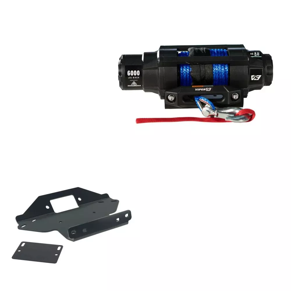 Viper 6000lbs V3 Winch Blue Rope With Mount For Kawasaki Brute Force 650 2005-2013