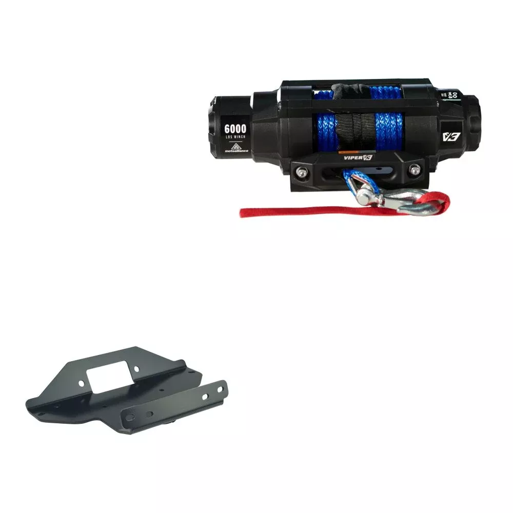 Viper 6000lbs V3 Winch Blue Rope With Mount For Kawasaki Brute Force 750 2005-2020